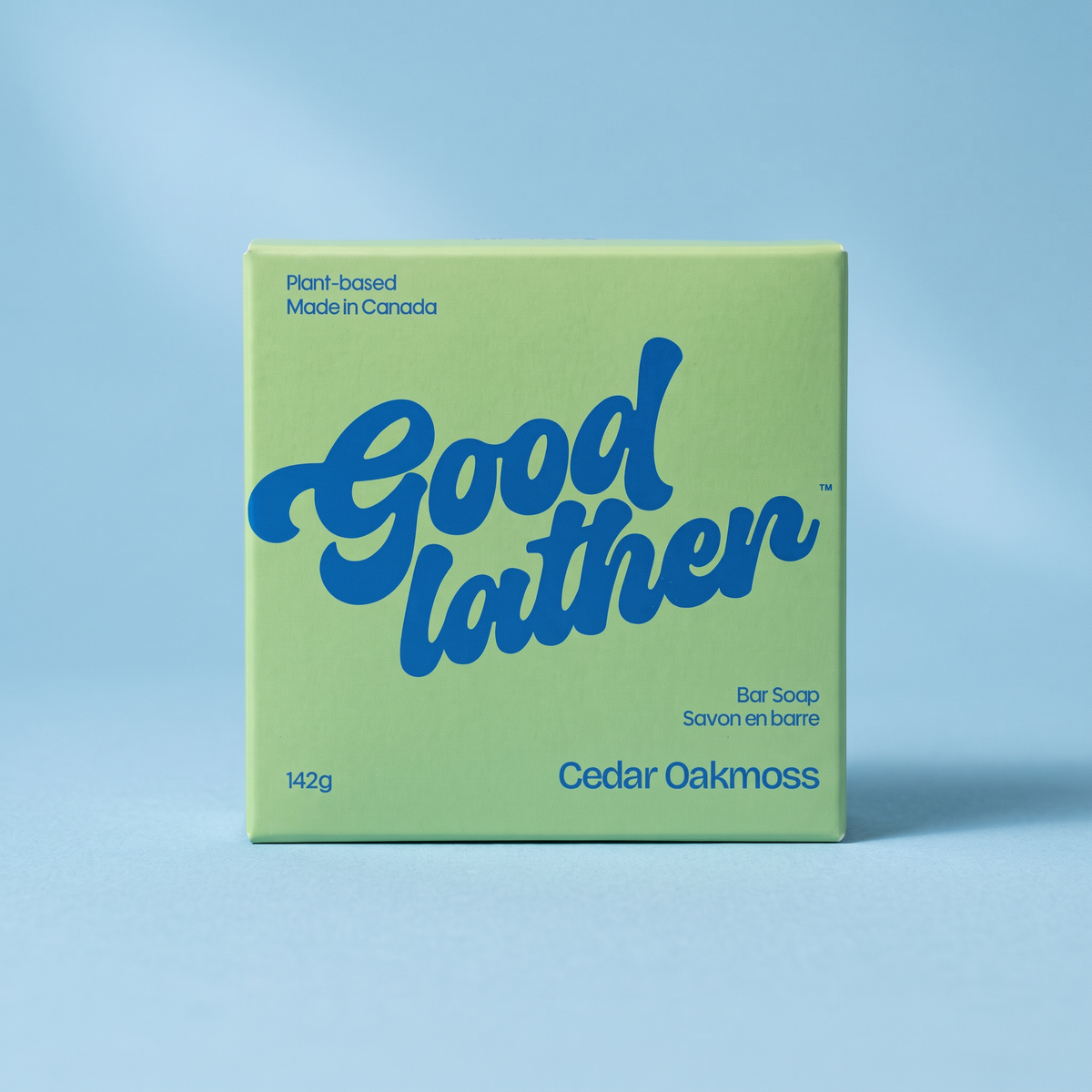 Goodlather Cedar Oakmoss bar soap, 142g box, front
