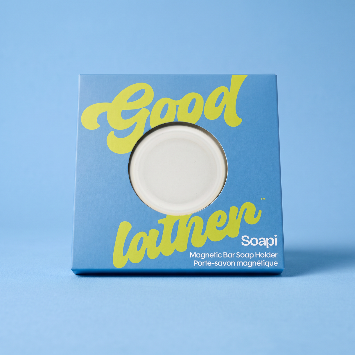 Soapi magnetic soap holder in white